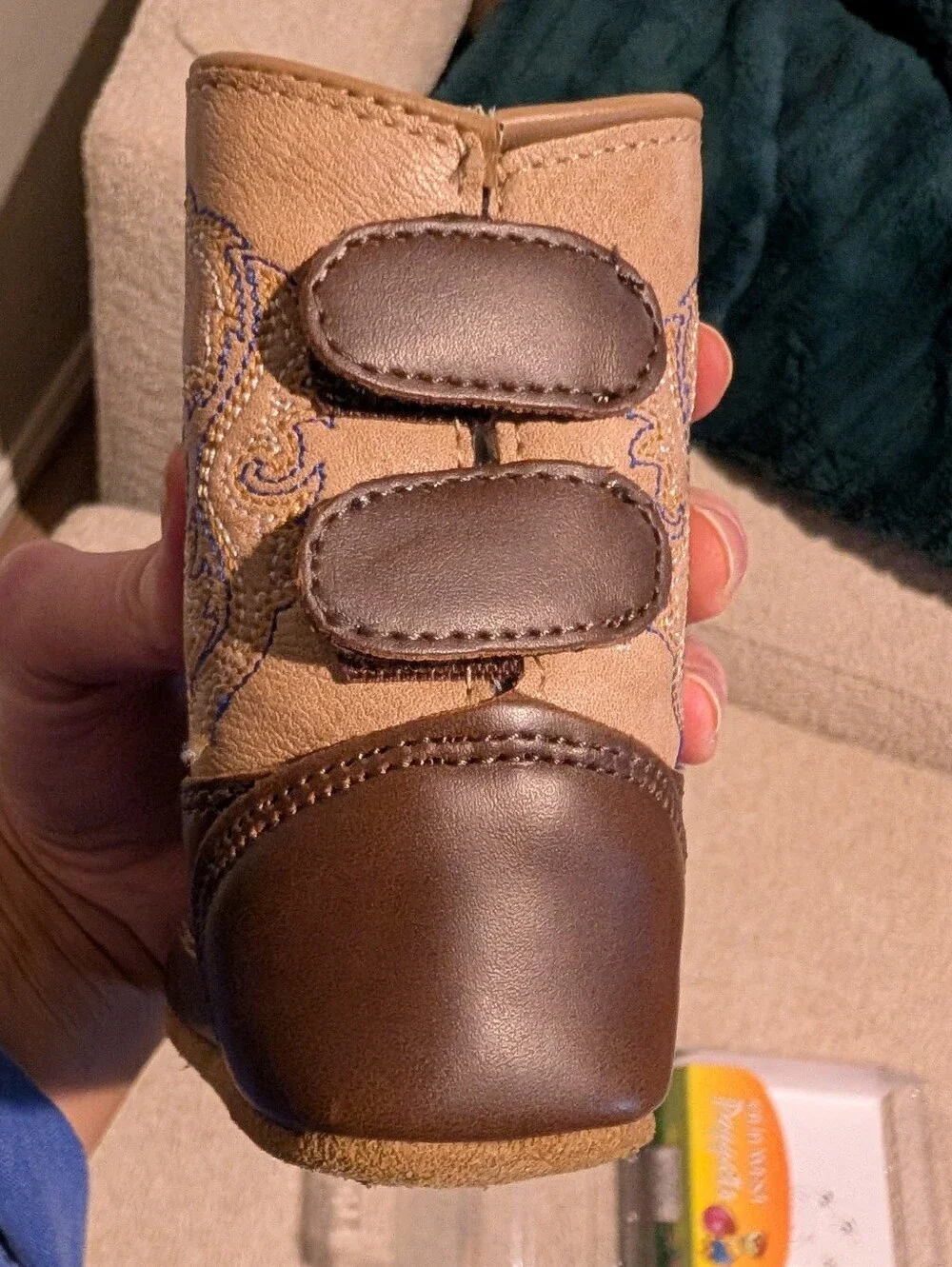 NWT Old West Poppets Brown/Tan Baby Boots